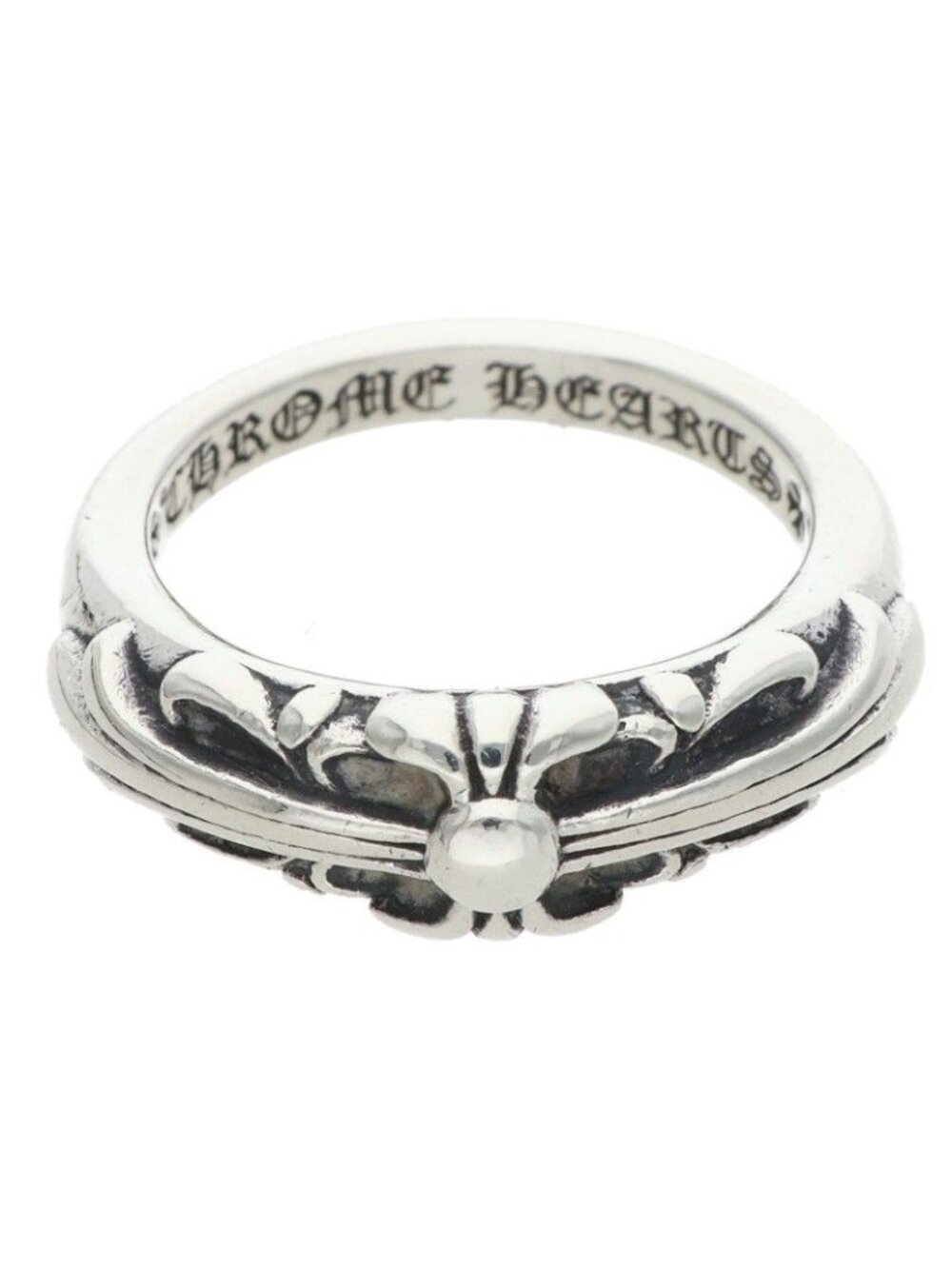 Chrome Hearts Baby Classic Floral Cross Silver Ring